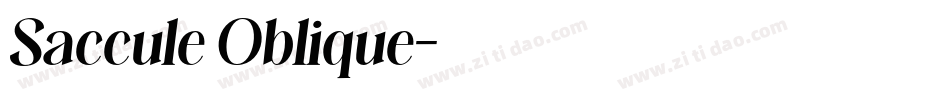 Saccule Oblique字体转换